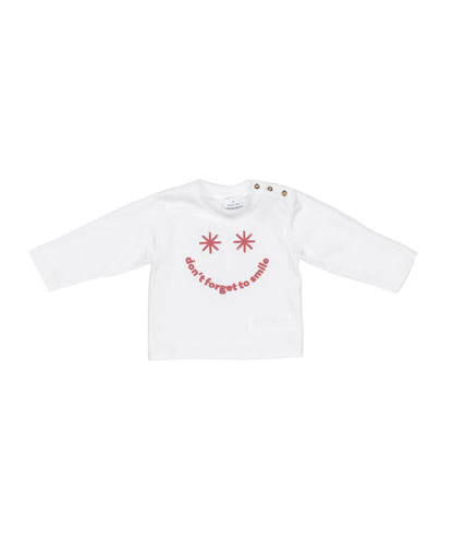 Boy ÒDonÕt Forget to SmileÓ Long-Sleeve T-Shirt White-Blue / 9M