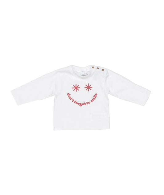 Boy ÒDonÕt Forget to SmileÓ Long-Sleeve T-Shirt White-Blue / 9M