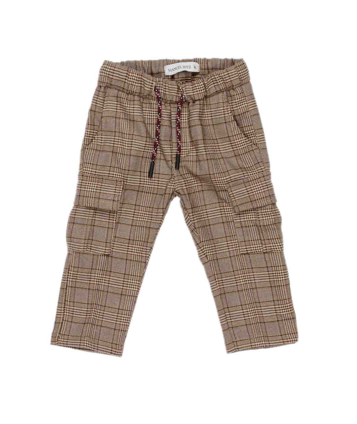 Boy Checked Cargo Trousers