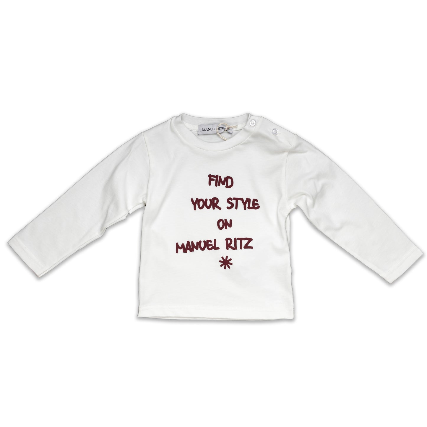 Boy Long Sleeve Slogan T-Shirt Teal-Chocolate / 9M