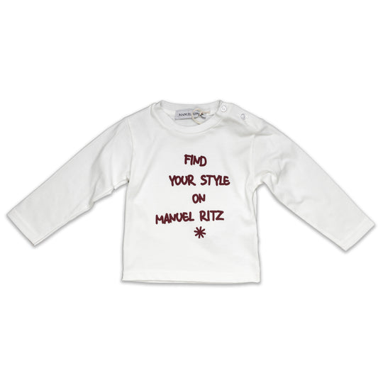 Boy Long Sleeve Slogan T-Shirt Teal-Chocolate / 9M