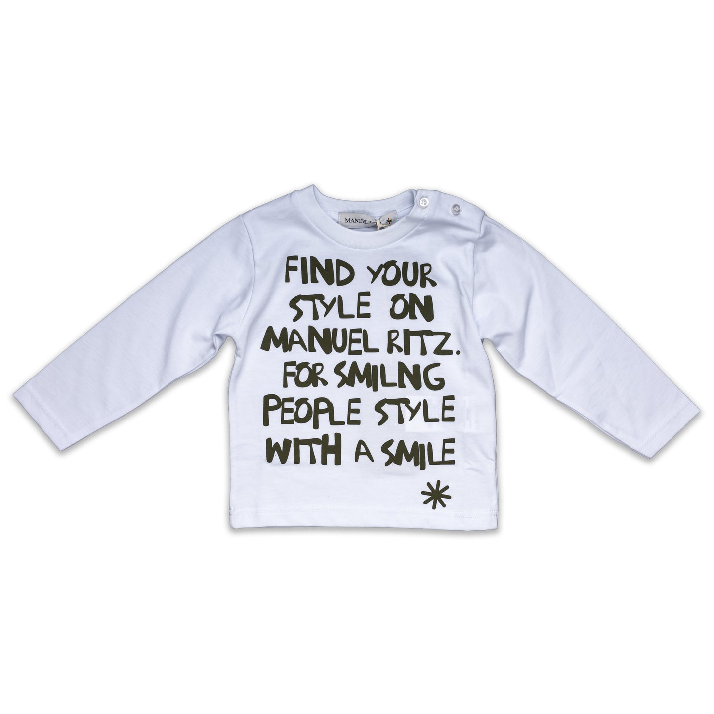 Boy Long Sleeve Printed T-Shirt White-Blue / 9M