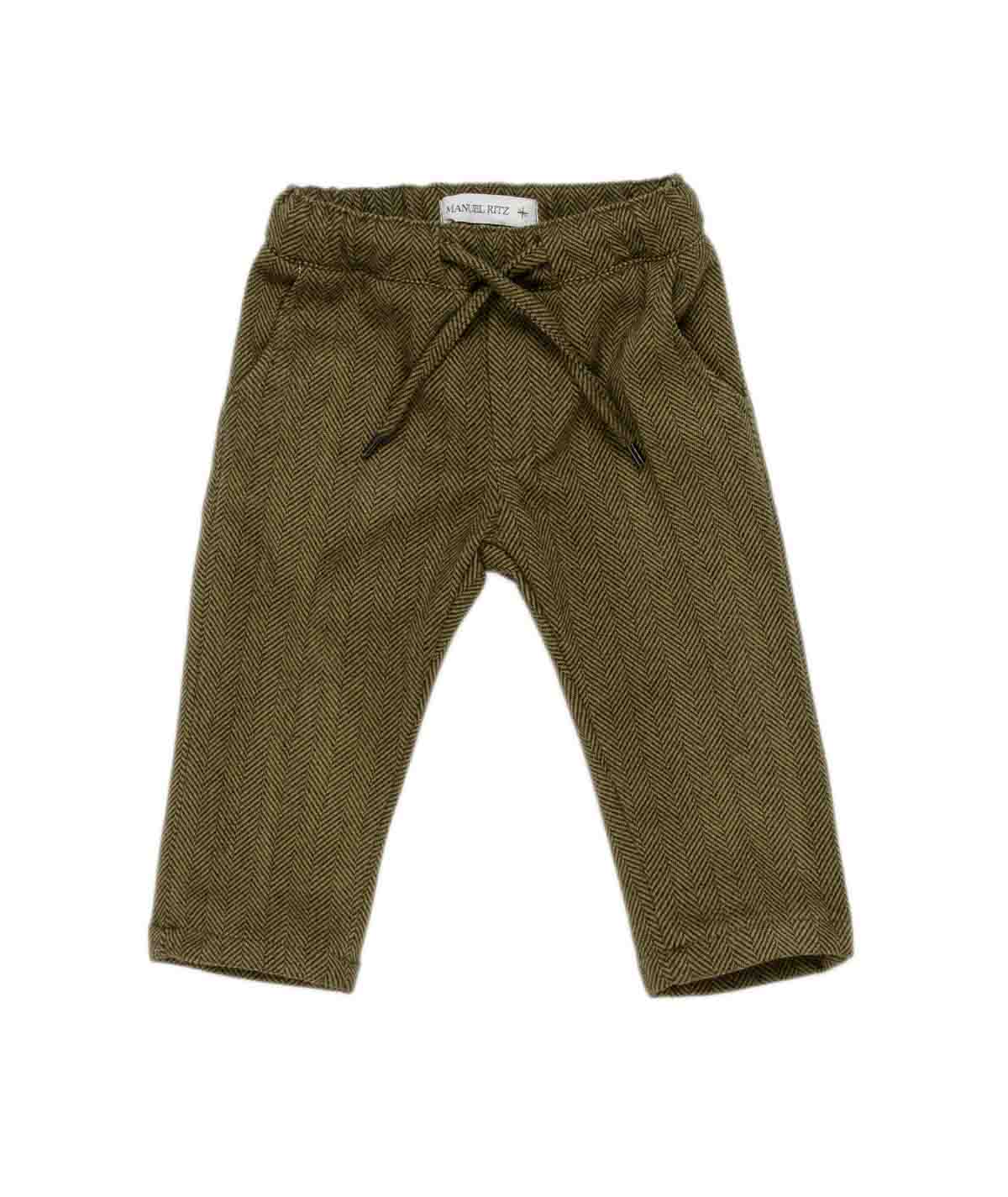 Boy Herringbone Drawstring Pants
