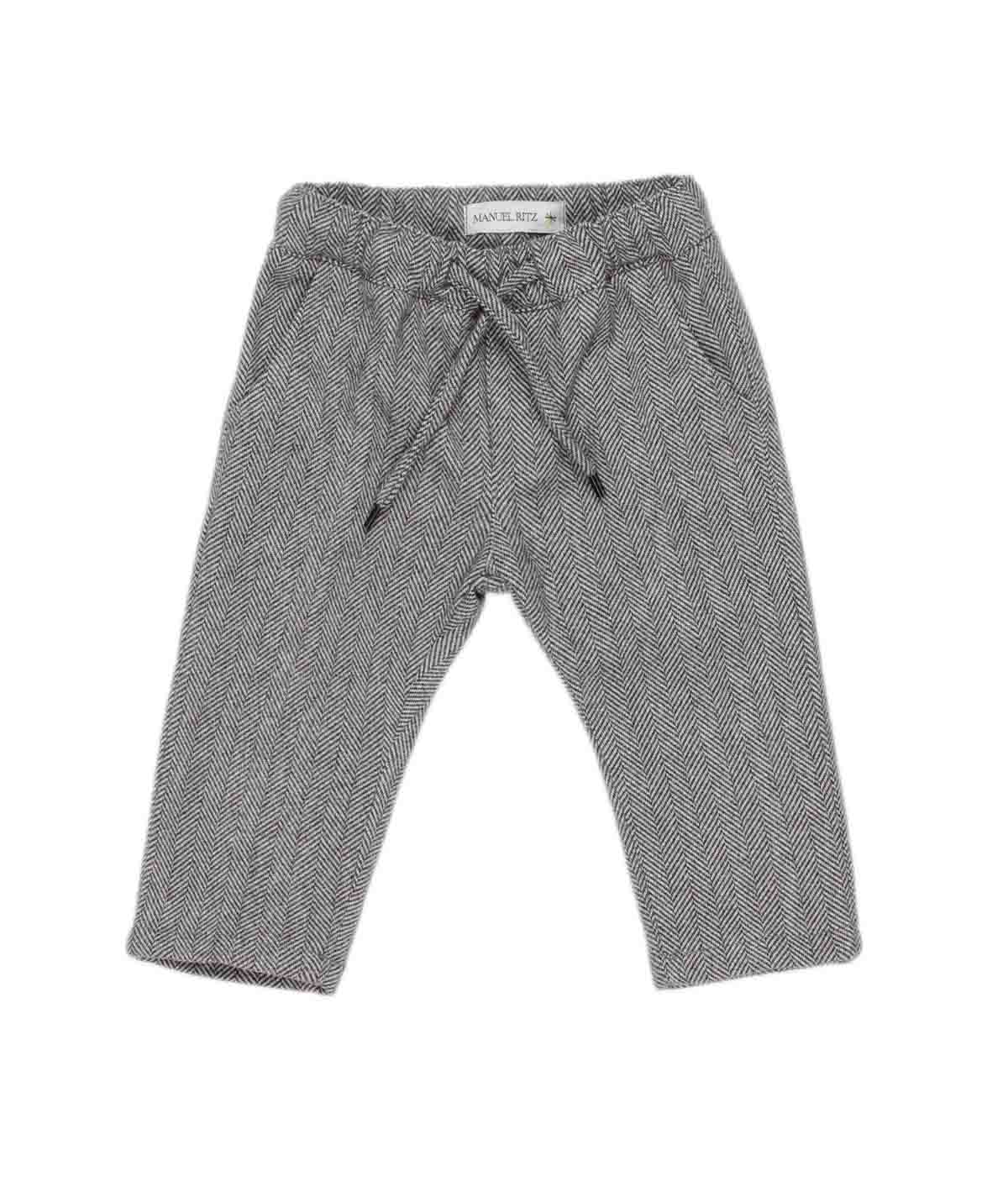 Boy Herringbone Drawstring Pants