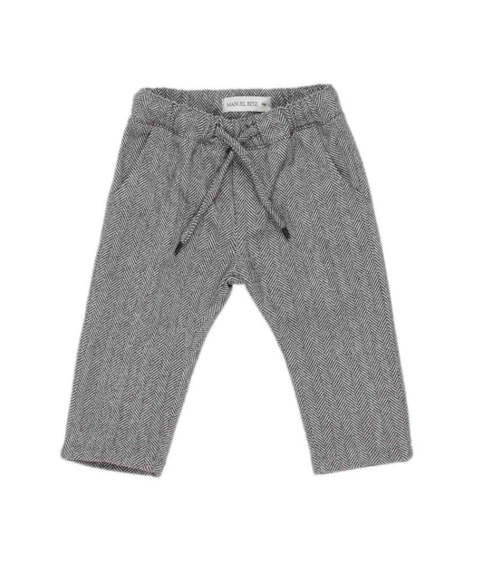 Boy Herringbone Drawstring Pants