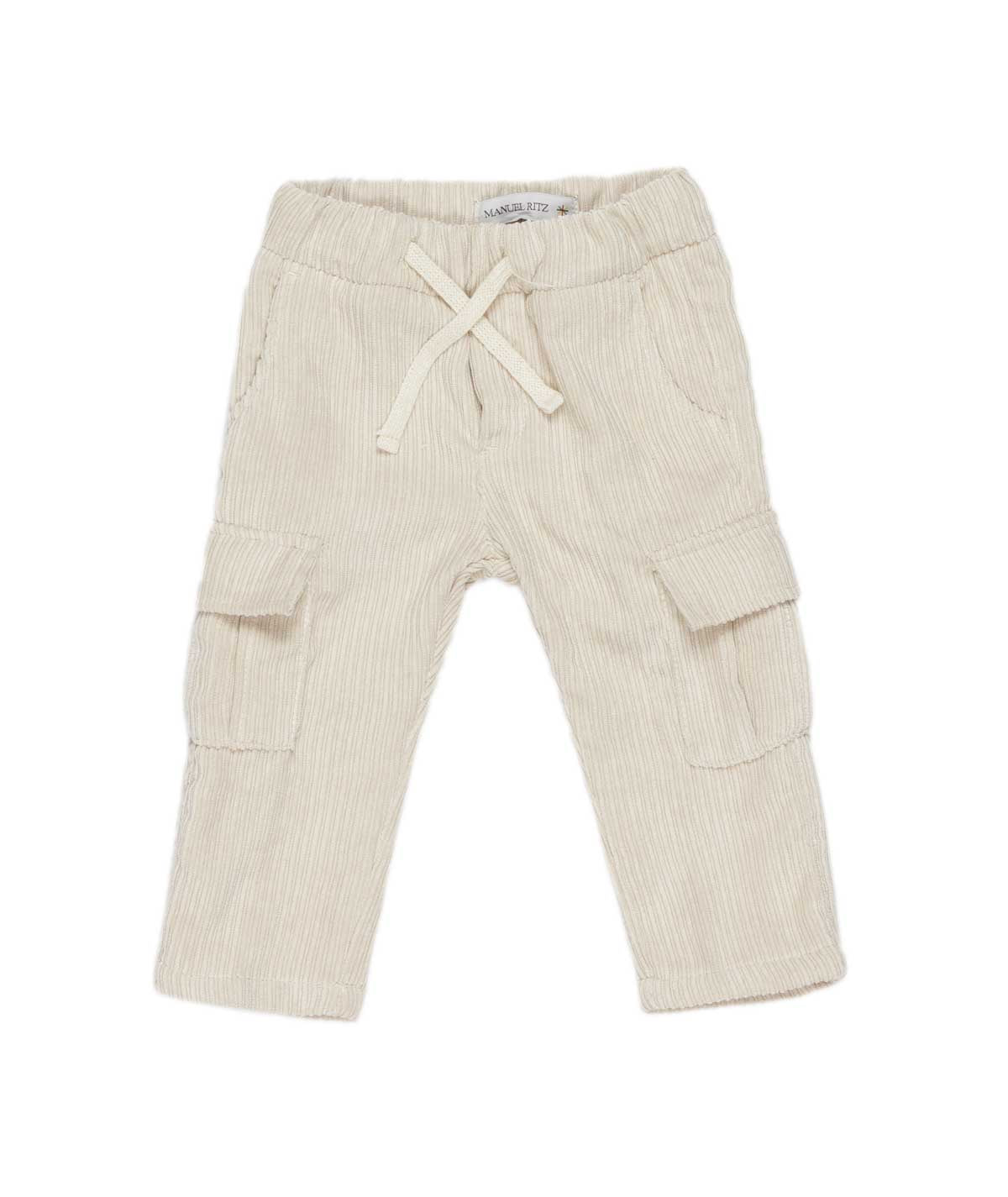 Boy Corduroy Cargo Pants Cream / 9M