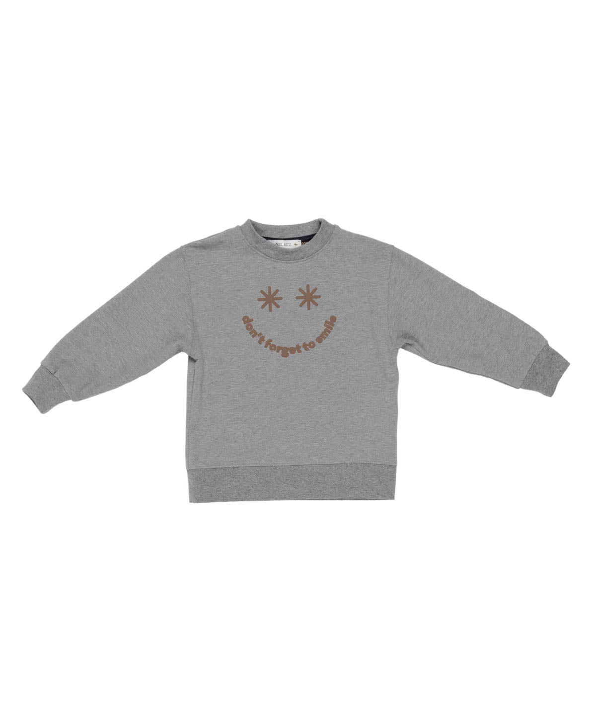 Boy Grey Sweatshirt ÒDonÕt Forget to SmileÓ Melange Gray / 8Y