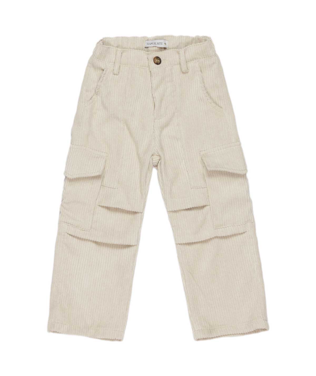 Boy Corduroy Cargo Pants Cream / 8Y