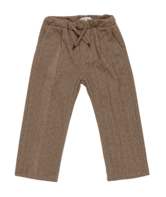 Boy Herringbone Drawstring Pants