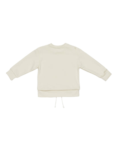 Boy Sweatshirt with Shoulder Zip Cream / 8Y
