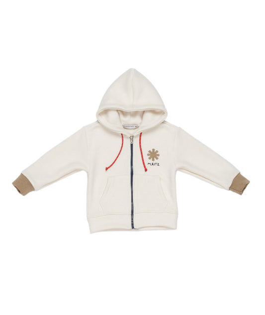 Boy Zip-Up Hoodie with Logo