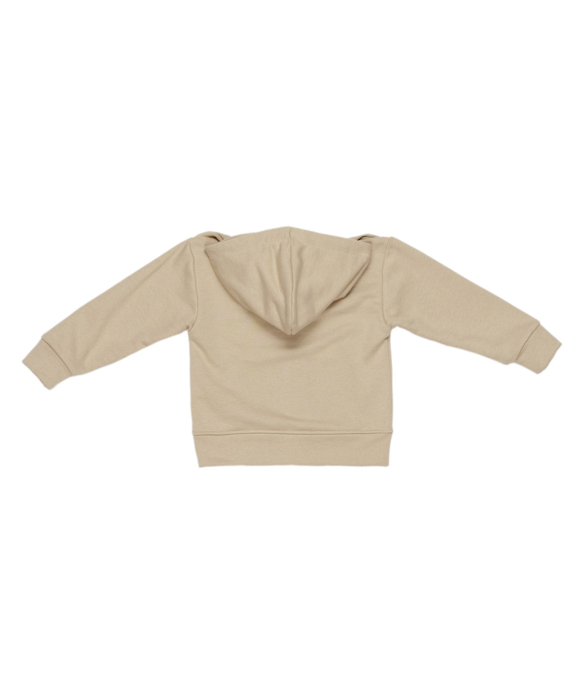 Boy Zip-Up Hooded Sweatshirt with Logo Embroidery Camel / 8Y