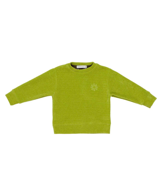 Boy Crewneck Sweatshirt with Embroidered Logo