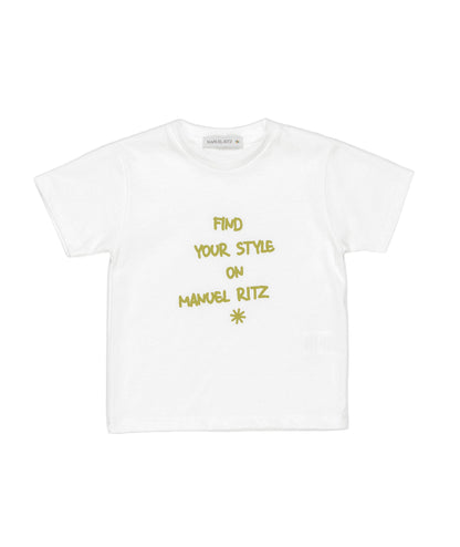 Boy Short Sleeve Printed T-Shirt Milk-Oil / 8Y