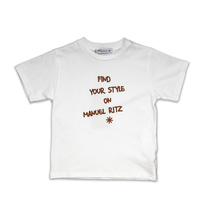 Boy Short Sleeve Printed T-Shirt White and Green / 8Y