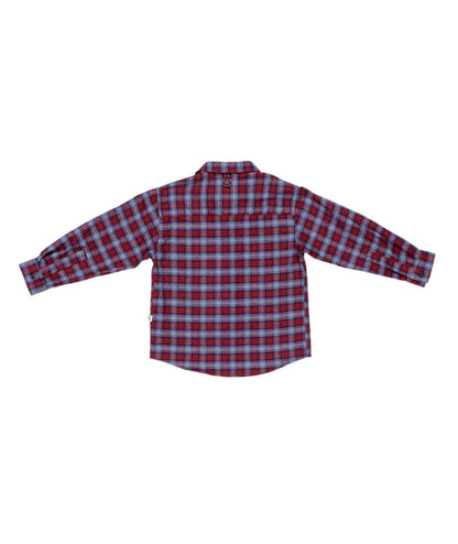 Boy Red & Blue Checked Shirt