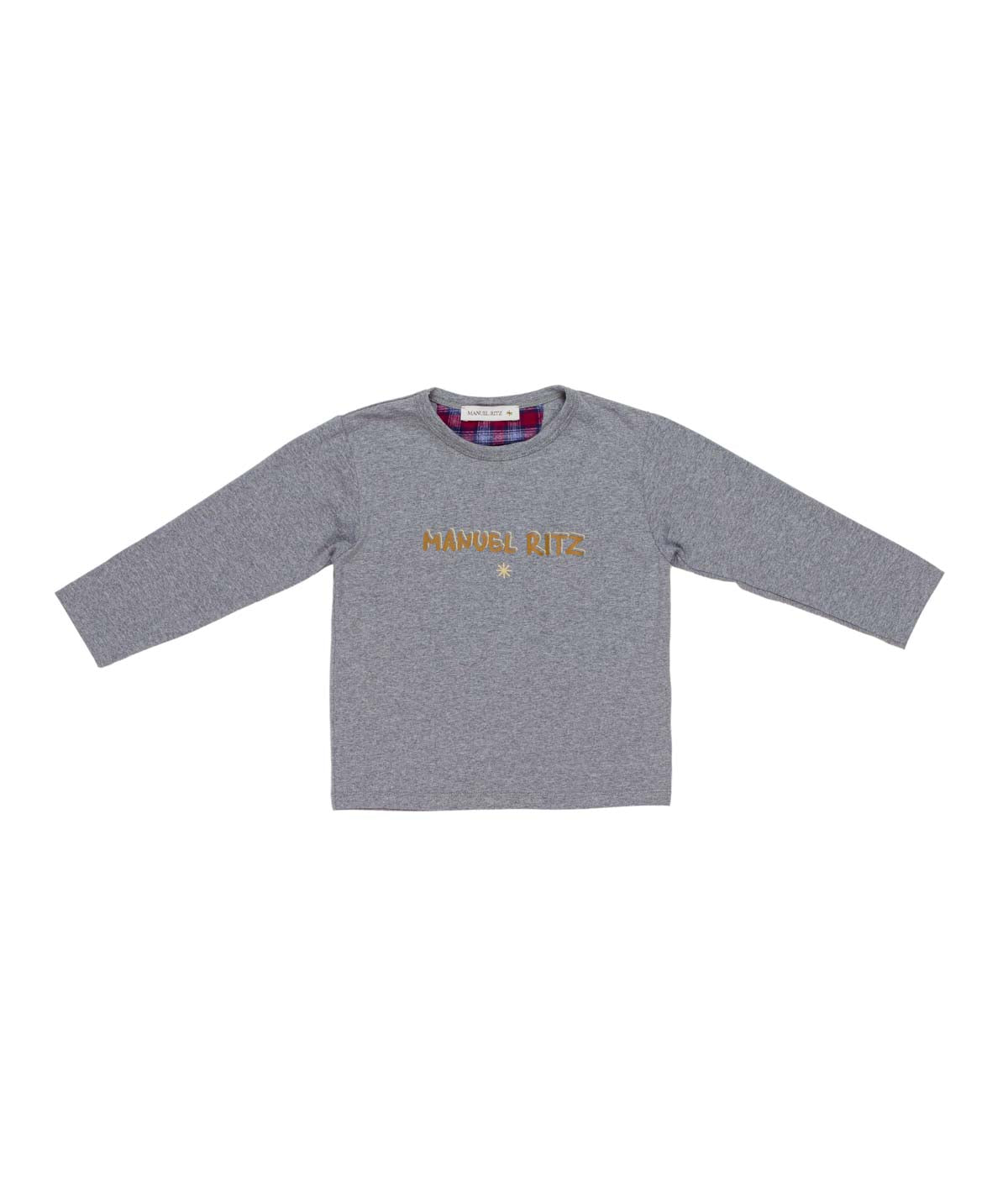 Boy Grey Long-Sleeve Logo T-Shirt Melange Gray / 8Y