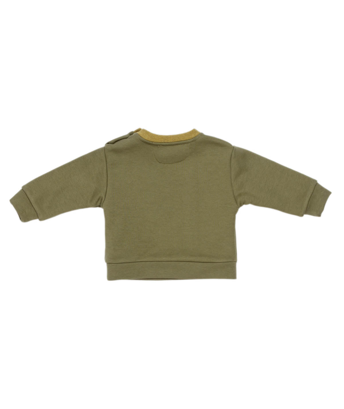 Baby Boy Logo Sweatshirt with Shoulder Buttons Military Green / 9M