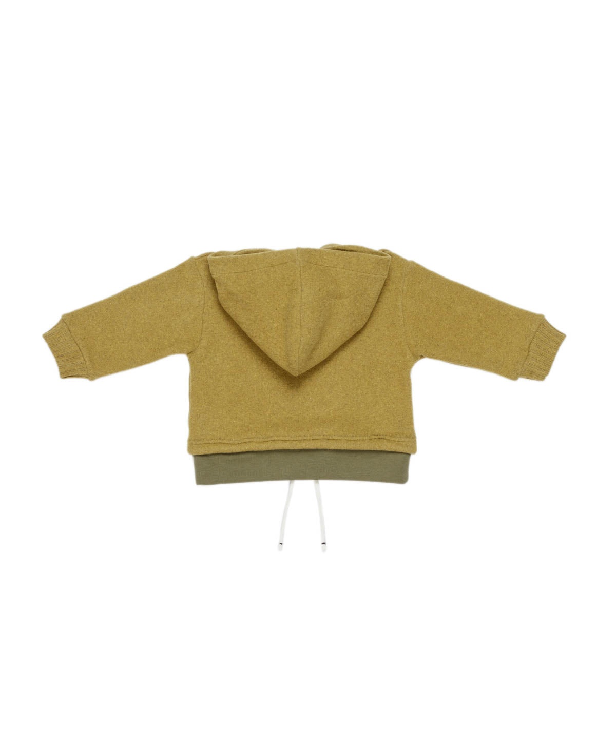 Baby Boy Hooded Sweatshirt with Logo and Drawstring Hem Oil / 9M