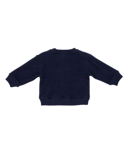 Baby Boy Sweatshirt with Character Patch and Logo Blue / 9M