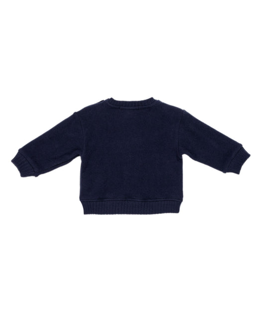 Baby Boy Sweatshirt with Character Patch and Logo Blue / 9M