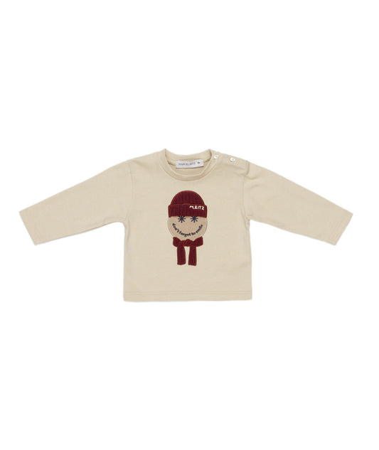 Boy Long Sleeve T-Shirt with Embroidered Character and Logo