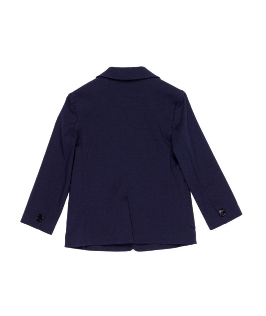 Boy Single-Breasted Blazer with Logo Detail Milk / 9M