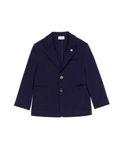Boy Single-Breasted Blazer with Logo Detail Milk / 9M