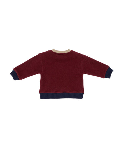 Boy Crewneck Sweatshirt with Logo Embroidery