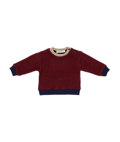 Boy Crewneck Sweatshirt with Logo Embroidery