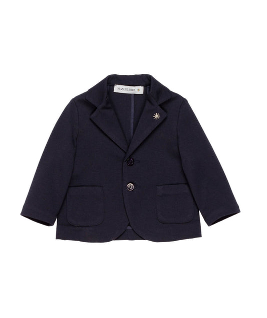 Baby Boy Classic Blazer with Logo Pin