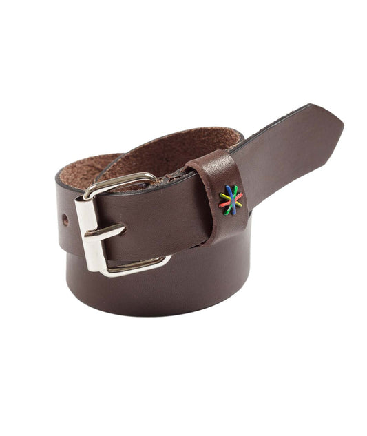 Boy Leather Belt with Signature Star Detail Moro / 8Y