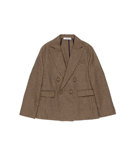 Boy Checked Blazer Brown / 8Y