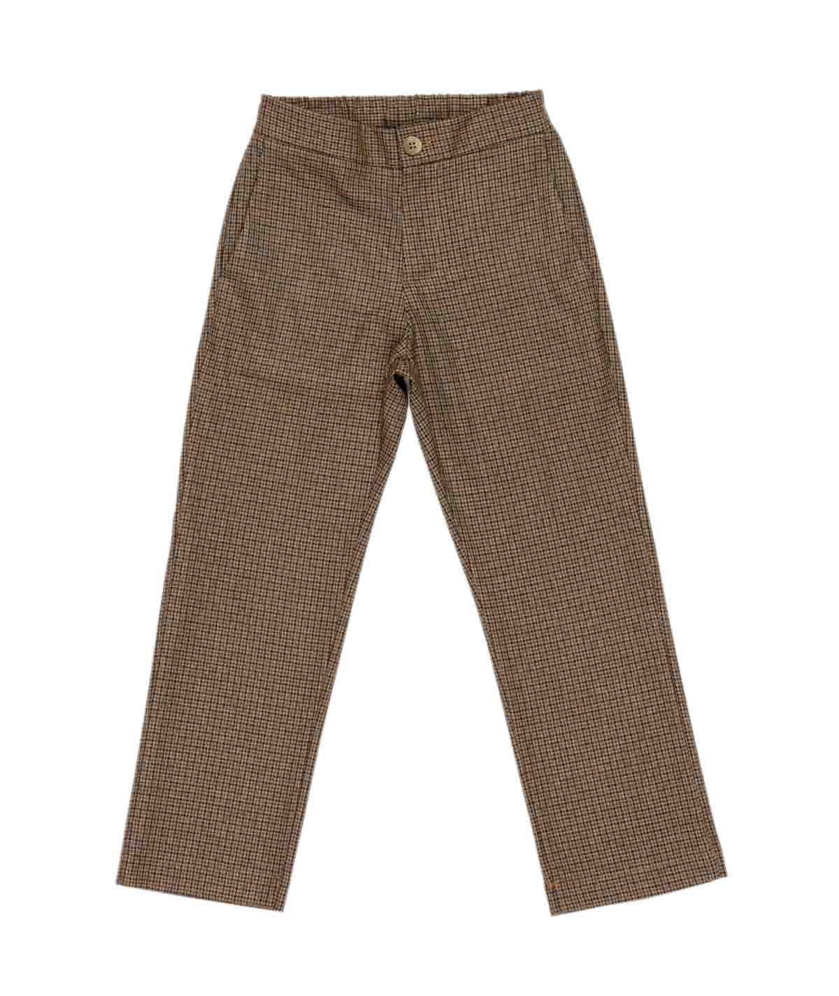 Boy Checked Trousers Brown / 8Y
