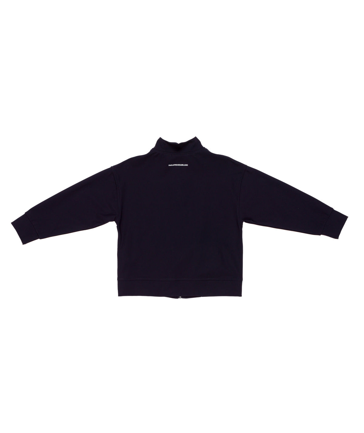 Boy High Neck Sweatshirt with Logo Detail Blue / 8Y