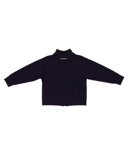 Boy High Neck Sweatshirt with Logo Detail Blue / 8Y