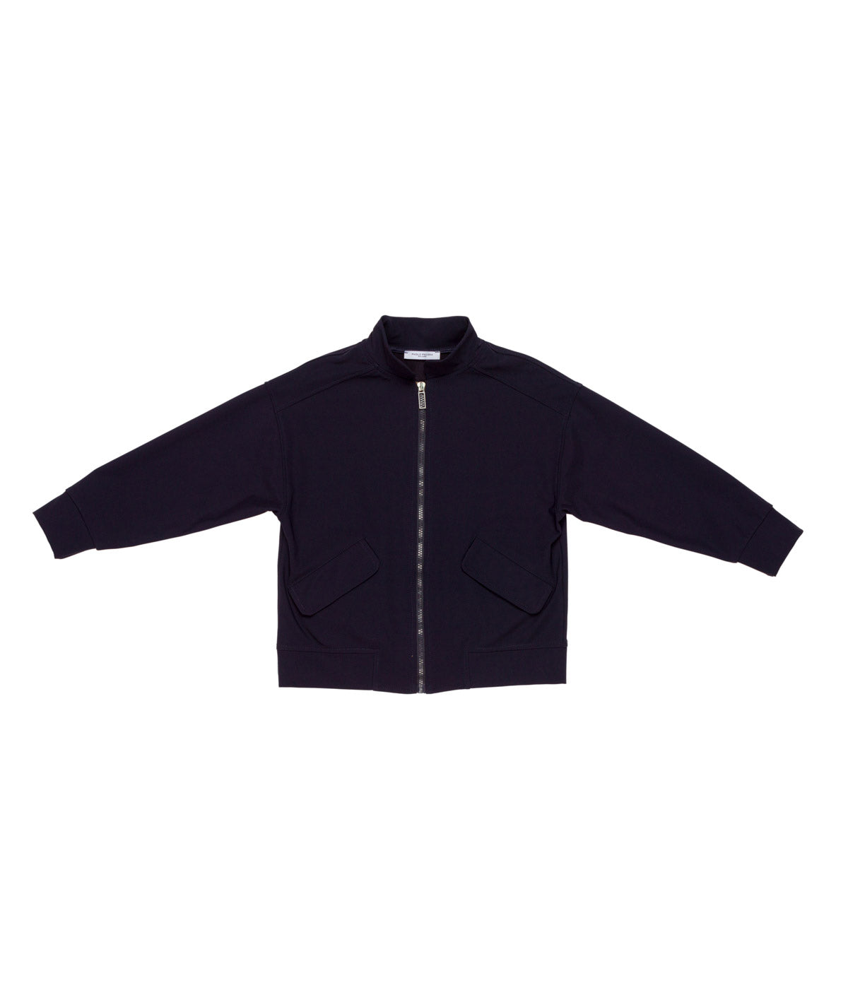 Boy High Neck Sweatshirt with Logo Detail Blue / 8Y