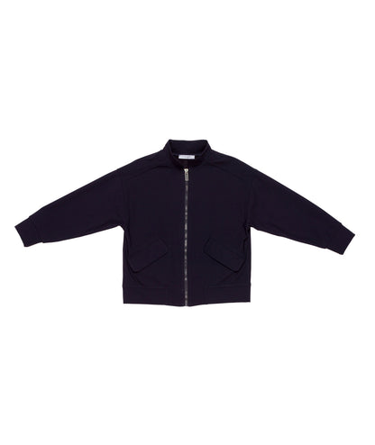 Boy High Neck Sweatshirt with Logo Detail Blue / 8Y