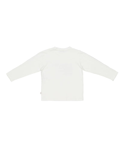 Boy Long Sleeve T-Shirt with Crew Neck White/Blue / 8Y