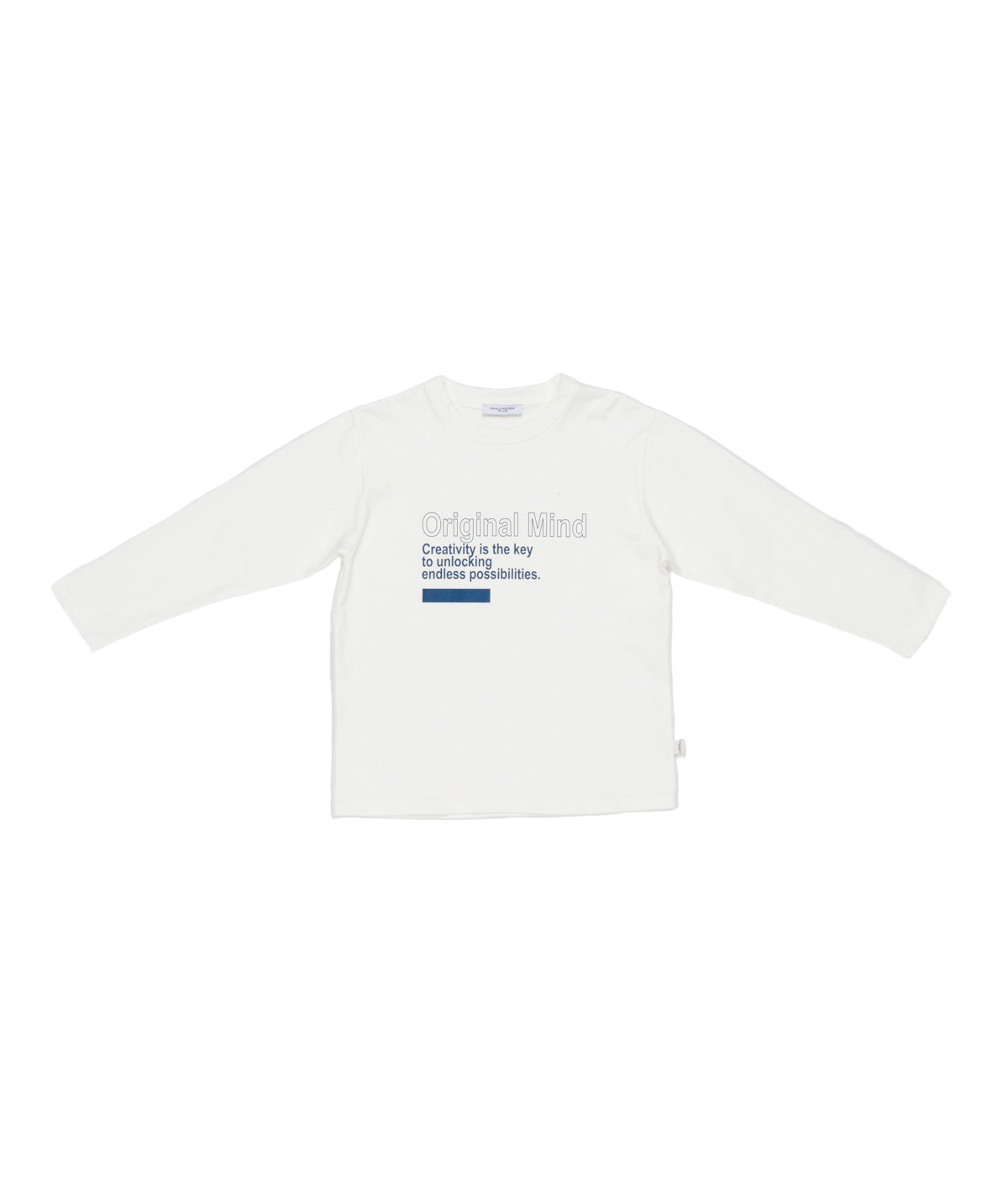 Boy Long Sleeve T-Shirt with Crew Neck White/Blue / 8Y