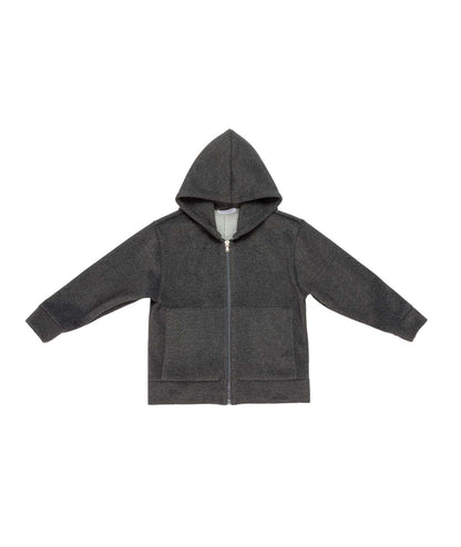 Boy Hooded Jacket with Long Sleeves Grey / 8Y