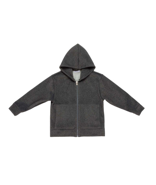 Boy Hooded Jacket with Long Sleeves Grey / 8Y