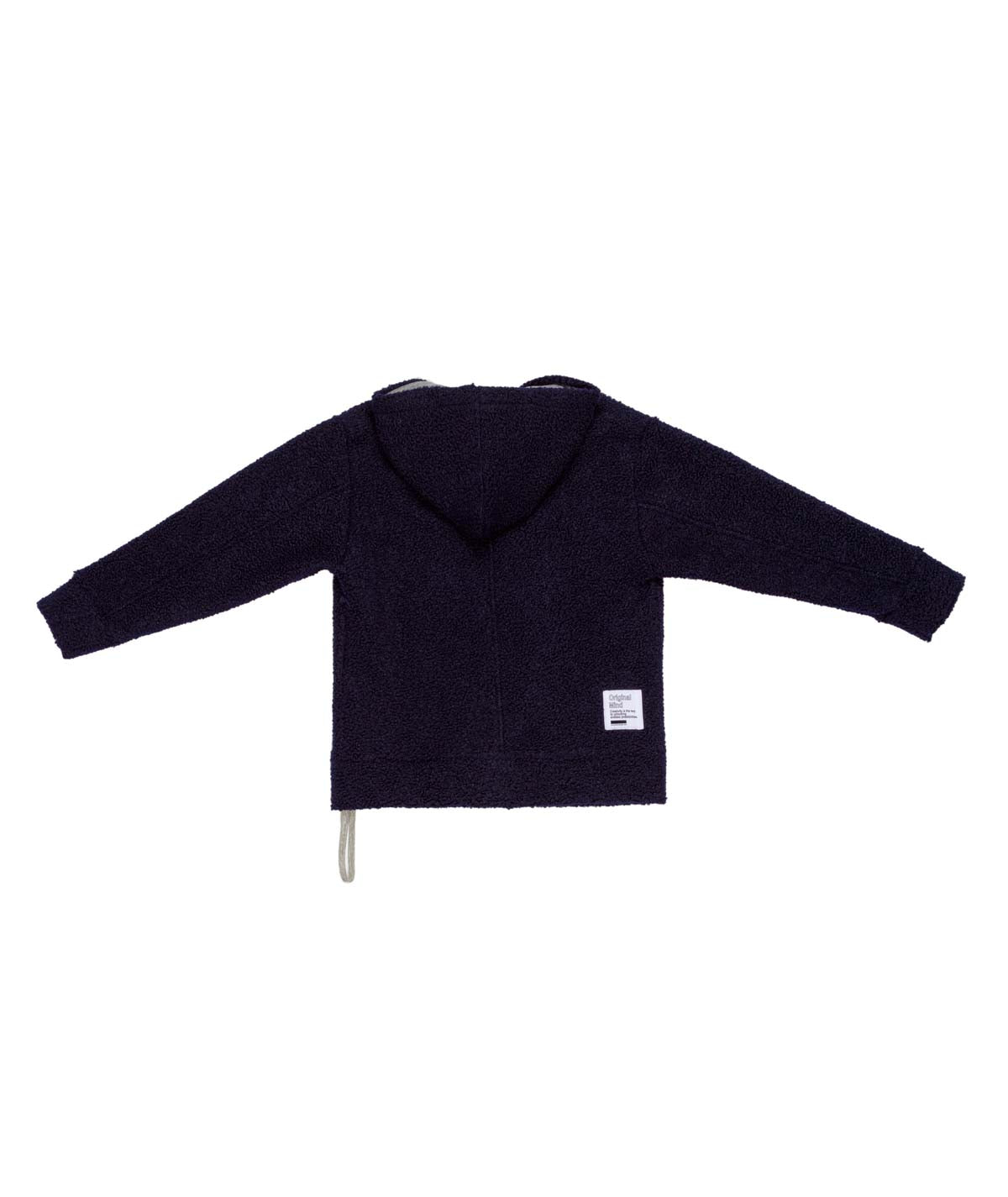 Boy Hooded Fleece Jacket with Logo Patch Blue / 8Y