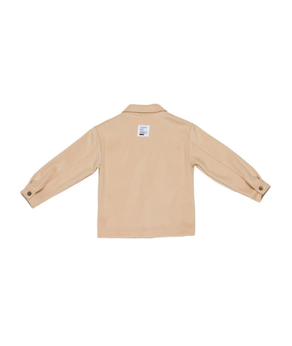 Boy Long-Sleeve Shirt with Back Label Detai Beige / 8Y
