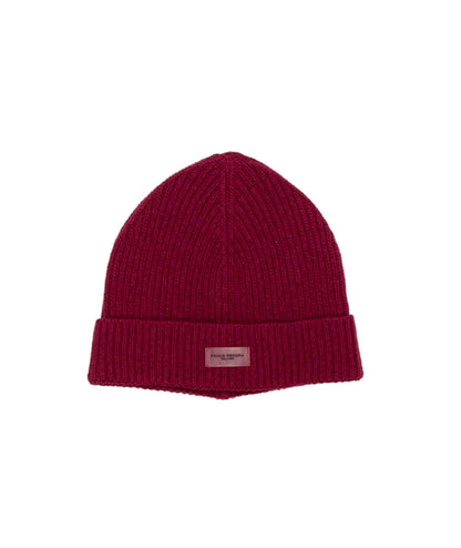 Boy Ribbed Knit Beanie with Logo Detail Red / 8Y