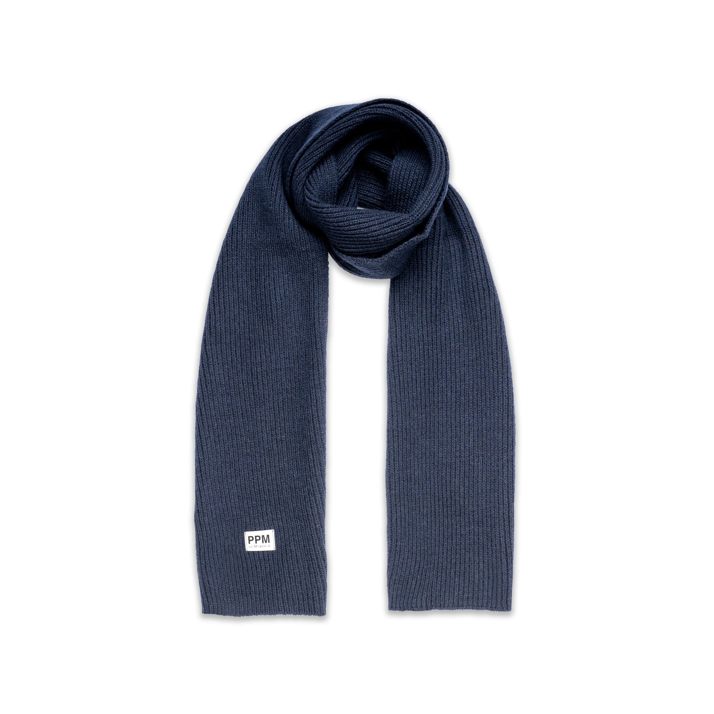 Boy Ribbed Knit Scarf with Logo Patch Red / 8Y