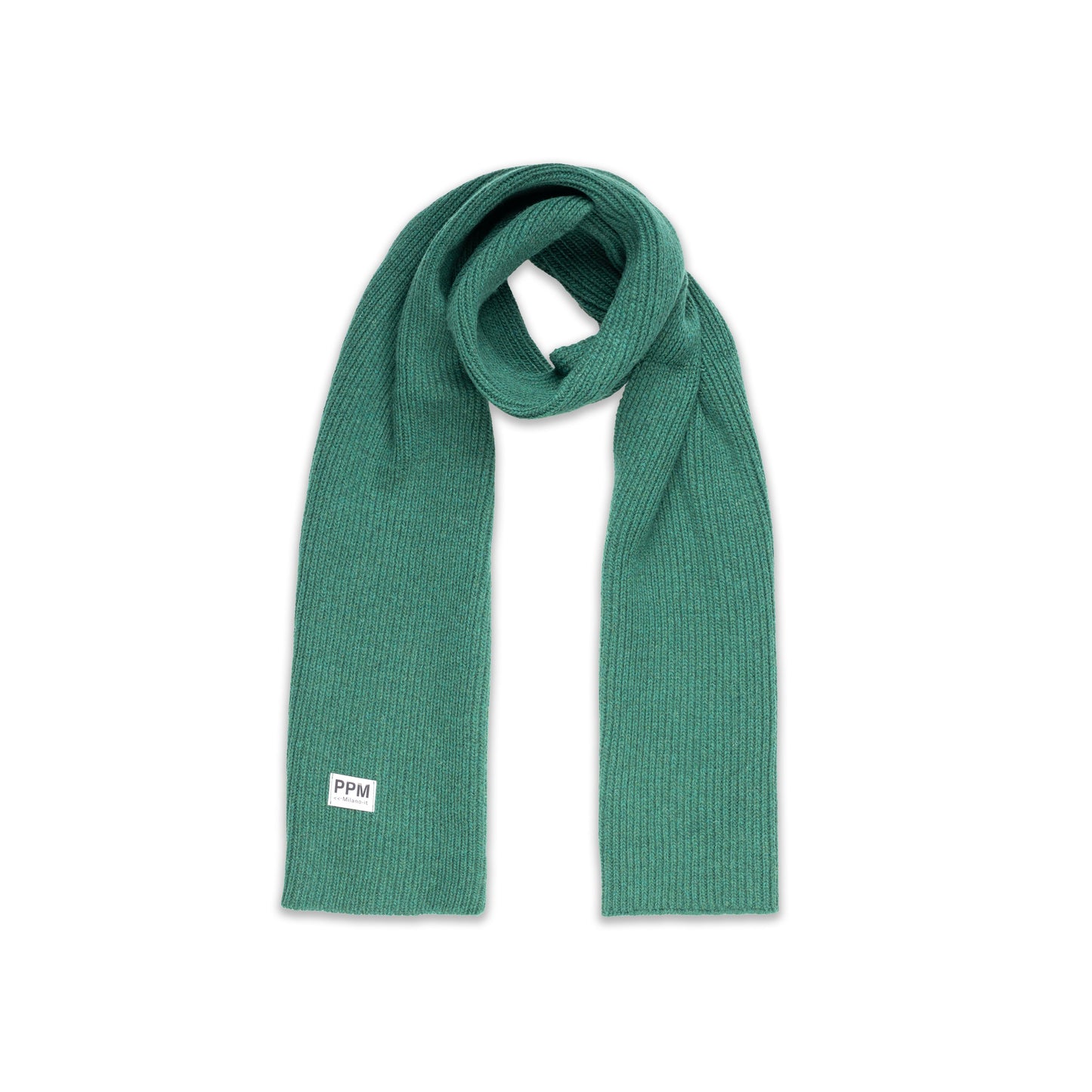 Boy Ribbed Knit Scarf with Logo Patch Red / 8Y