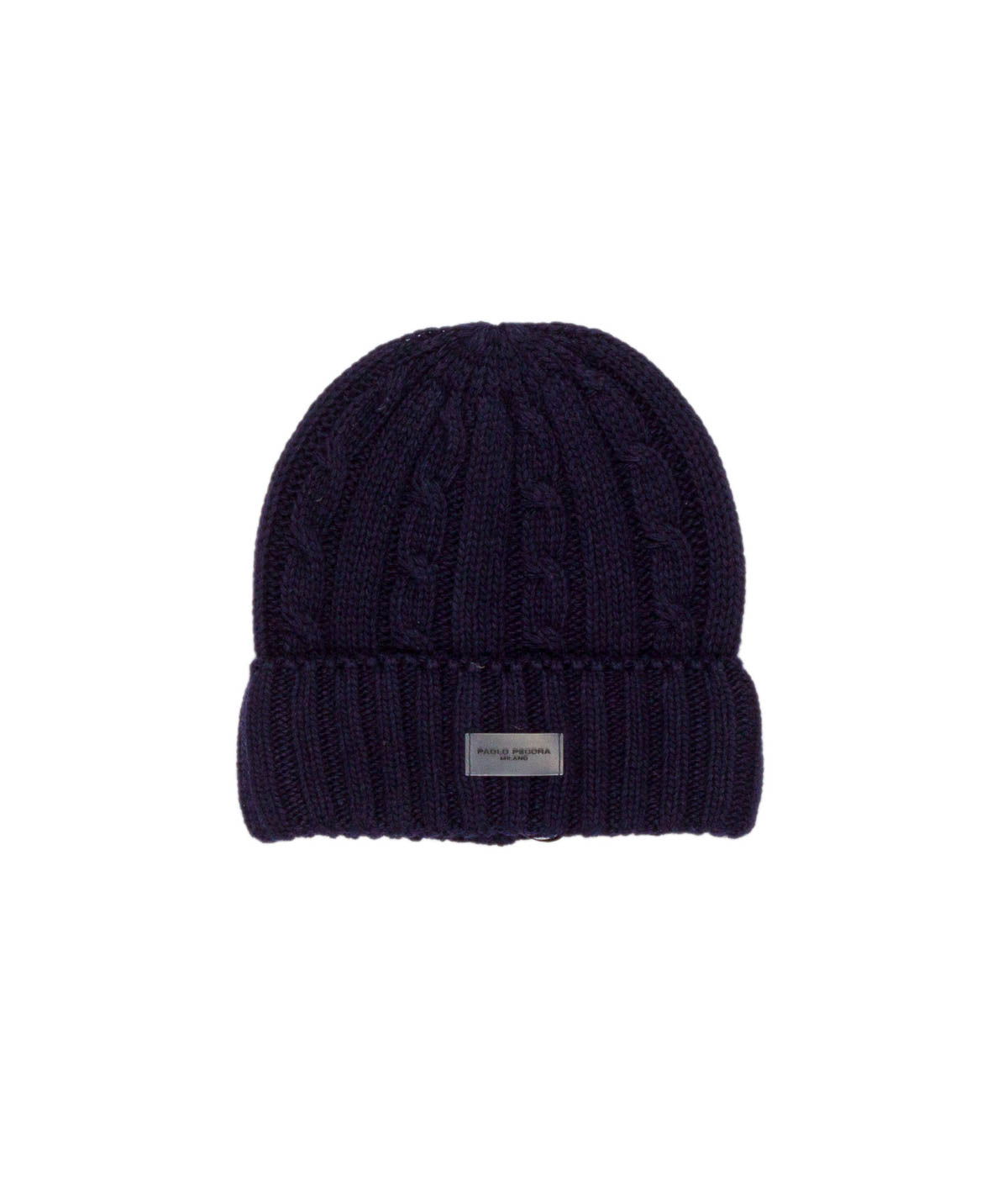 Boy Cable Knit Beanie with Logo Patch Brown / 8Y