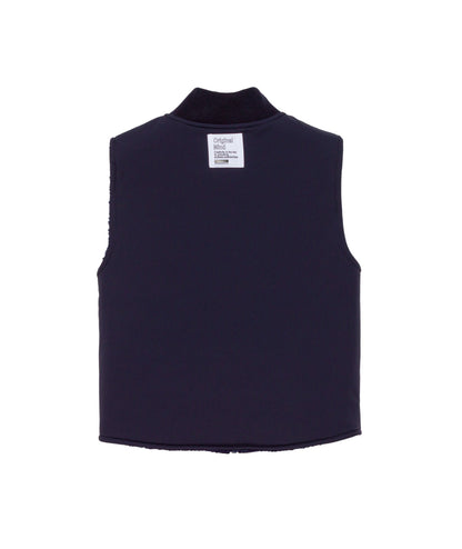 Boy Sleeveless Zip Vest with Patch Pockets Blue / 8Y